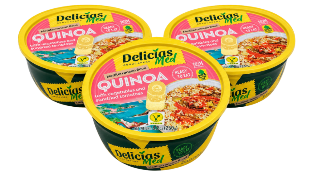 Mediterranean Quinoa Bowl with Vegetables & Sun-Dried Tomatoes in EVOO 6- Pack