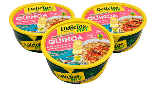 Mediterranean Quinoa Bowl with Vegetables & Sun-Dried Tomatoes in EVOO 6- Pack
